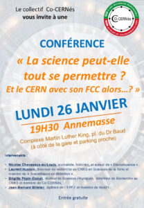 « La science peut-elle tout se permettre ? Et le CERN avec son FCC alors...?» - Noé21, économie, énergie et société - Genève