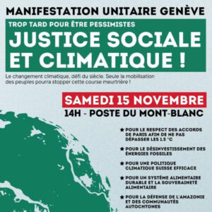 Manifestation unitaire Genève - Noé21, économie, énergie et société - Genève